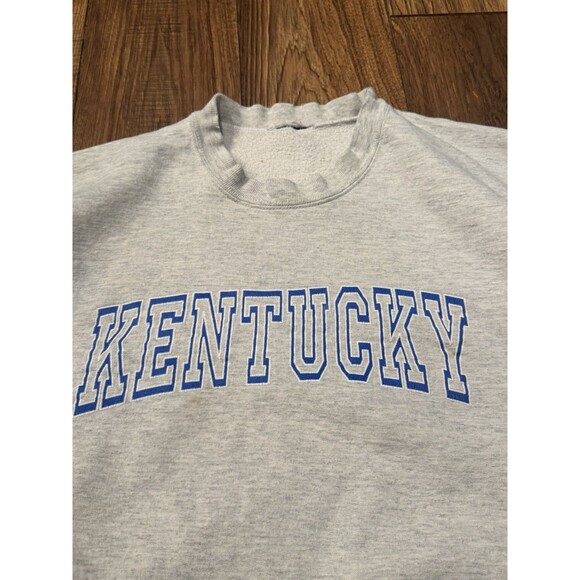 VTG 70s 80s University of Kentucky Wildcats Thrashed Crewneck Sweatshirt Sz M - Picture 2 of 8
